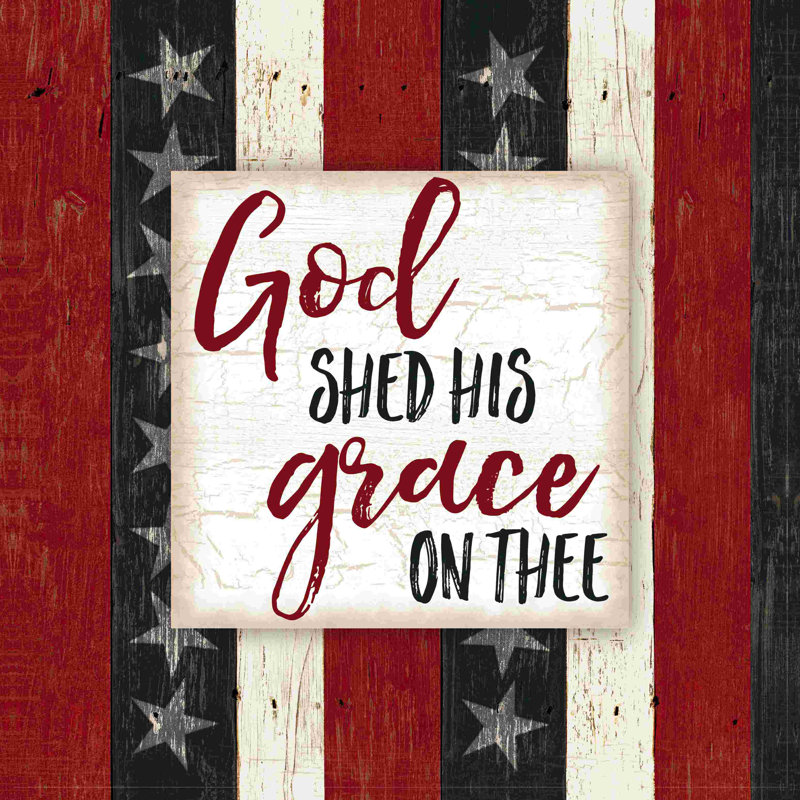 Shed His Grace, impression sur toile patriotique, L 12 po x H 12 po
