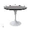 Table de salle à manger ronde Heatherton avec plateau en panneau de fibres à densité moyenne et piédestal blanc en acier inoxydable-1669035862-1628373070