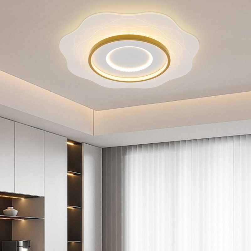 Dimmable LED Flush Mount Ceiling Light With Remote Control