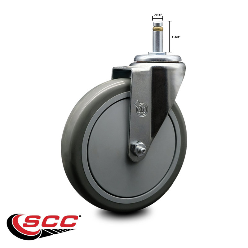 Polyurethane Swivel Grip Ring Stem Caster
