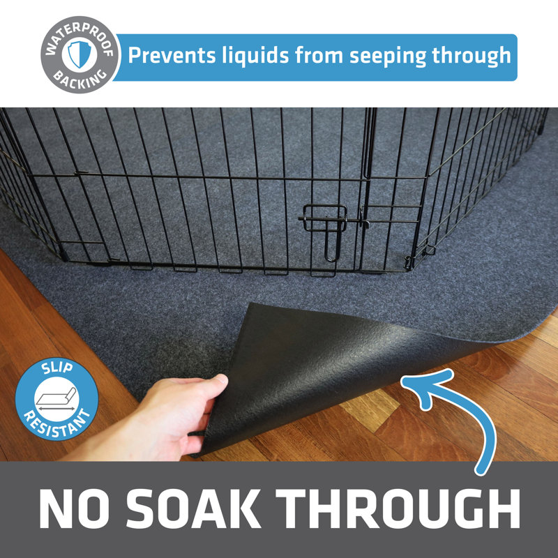 Drymate Charcoal Extra Large Waterproof Dog Playpen Mat