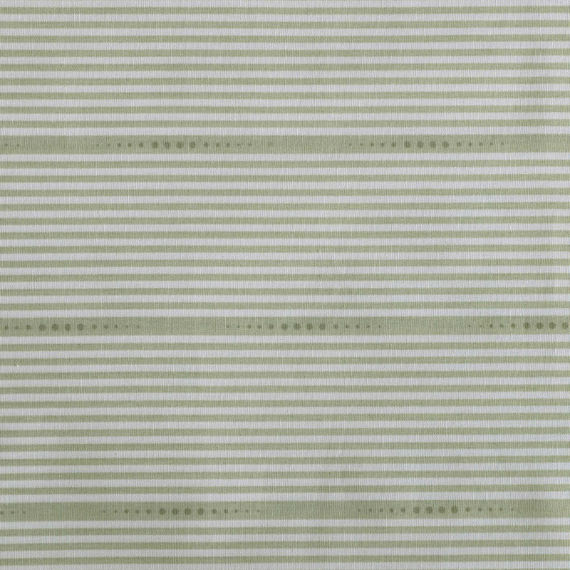 Bradford 200 Thread Count Breathable Cotton Percale Sheet Set, Twin XL Sheet Set with 1 Pillowcase, Ellipse Stripe Green