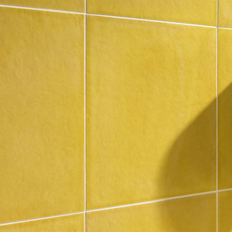 Vita 8" x 8" Glossy Encaustic Porcelain Wall & Floor Tile, Giallo Yellow Polished