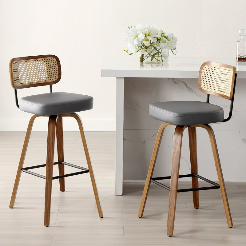 Tabouret de bar et de comptoir Julieza, Brun, Gris, Tabouret de bar (siège d'une hauteur de 29 po)