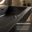 Meuble-lavabo mural 24 po, tiroirs noirs doux, lavabo à quartz en chêne, 2 tiroirs