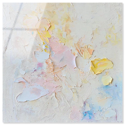 Sunshine Ruins II High-Gloss Frameless Acrylic Glass Wall Art Minimal Abstracts by Art Remedy, Ready to Hang, 30 x 30