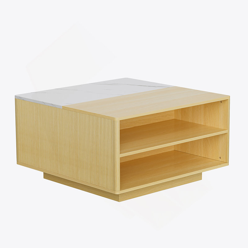 Table basse à plateau relevable avec rangement pour le salon
