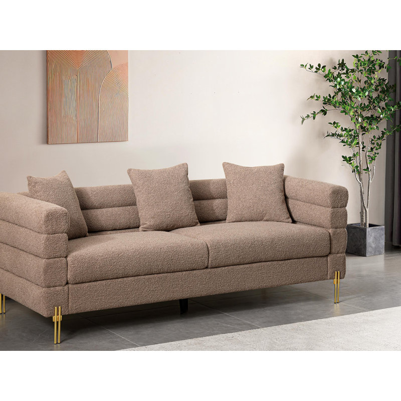 86'’ Upholstered Sofa, Brown