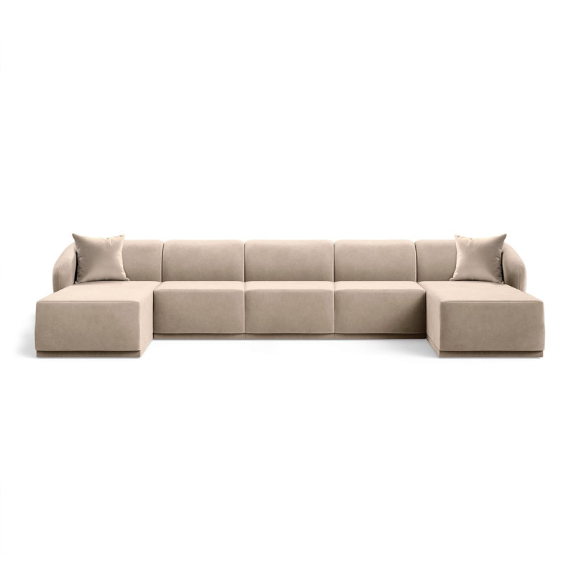 5 Seater Velvet Sofa & Chaise