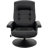 Meleri Leather Recliner Chair with Ottoman, 360° Swivel Living Room Chairs