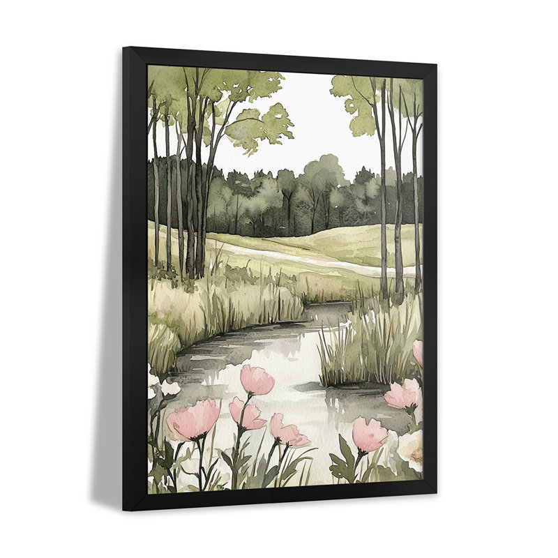 Printemps Serenity I - reproduction d'art murale - affiche de galerie, H 24 po x l 16 po
