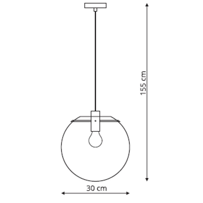 Neston 1 - Light Single Pendant, Gold, 155cm H x 30cm W x 30 cm D