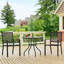 Round Metal Outdoor Dining Table With Umbrella Hole , 69.5cm W x 69.5cm D