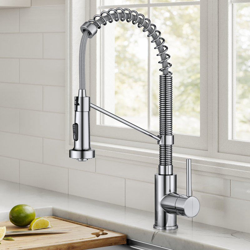 Robinet de cuisine à poignée simple KRAUS Bolden, Chrome