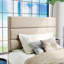 Lit plateforme Elison avec tête de lit tapissier en tissu et lattes en bois-918321886-894892974