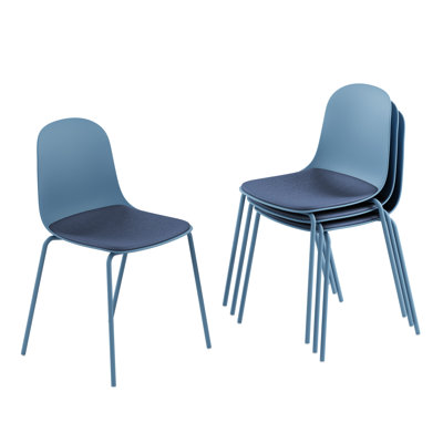 Serena Stackable Dining Chair With Cushion Set Of 4 Indoor