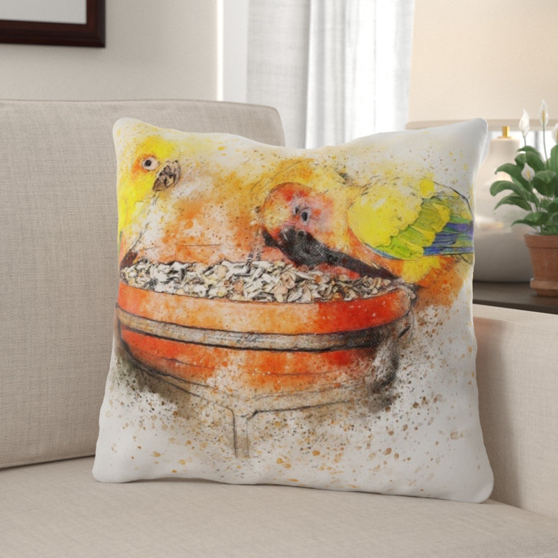 Housse et insert de coussin d'extérieur carré Cully, Microsuède, Intérieur