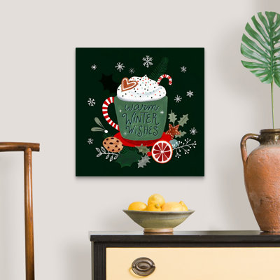 Reproduction d’art textuel sur toile, "Christmas comforts II" par Victoria Borges