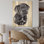 Dessin de race de chien Cane Corso - impression traditionnelle sur bois