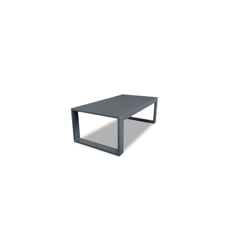Portal Outdoor Square Coffee Table, Gray