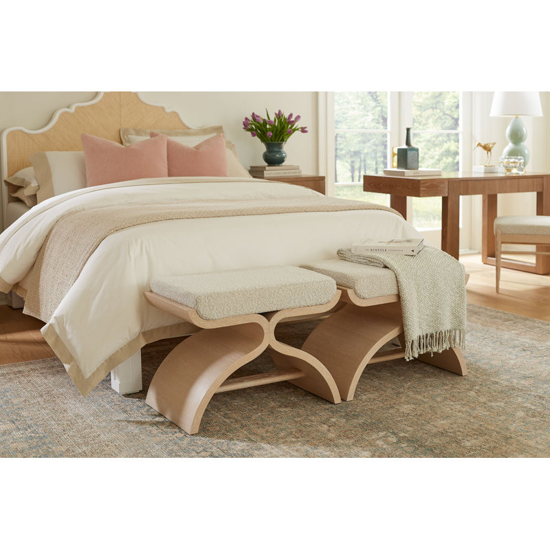 Carson Upholstered Utility Stool, Sand
