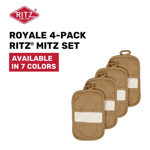 Ritz Pot Holder Mitz Set, 4 Pack, Dew, Size: 5.5 in