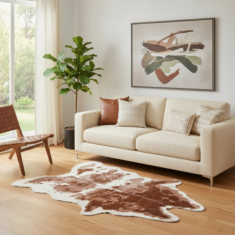 Tapis brun/naturel Cloquet