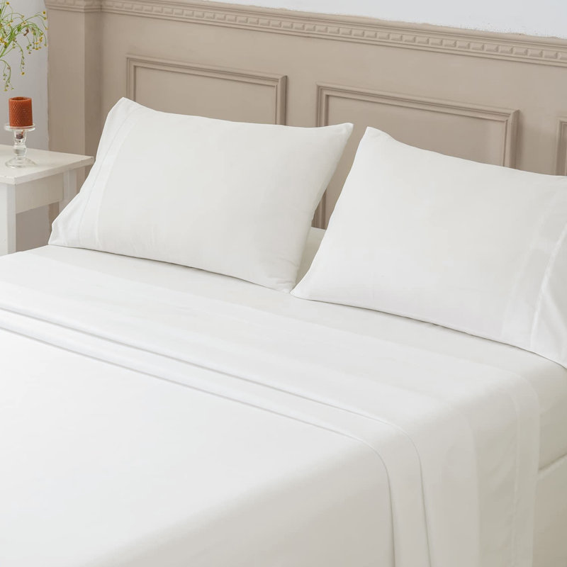 Aaralyn 200 Thread Count 100% Cotton Egyptian Brushed Flat Sheet, Kingsize (5')