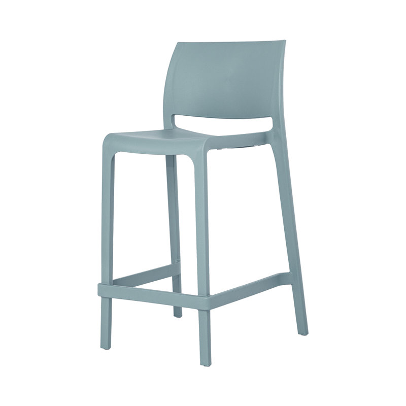 Sensilla Stackable Low Back Stool, Baby Blue, Counter Stool (25.6” Seat Height)