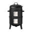 Barbecue fumoir vertical 3 en 1 au charbon de bois avec une surface de cuisson de 400 pouces carrés, barbecue portatif noir