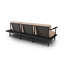 245cm Wide Metal Patio Sofa with Cushions-914656372