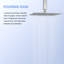 Pomme de douche à pluie carrée 10 po, fixation murale / plafond-118580217