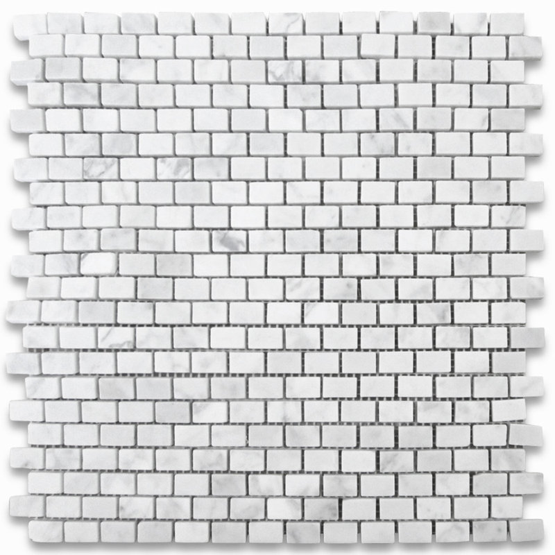 12" x 12" Marble Brick Joint Mosaic Wall & Floor Tile