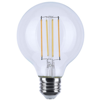 8 Watt LED G25 3000K-2000K Warm Dimming Medium Base Clear Finish