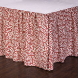 Bouvier Red Tailored Bed Skirt