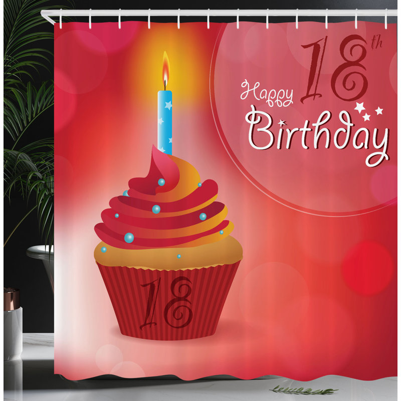 Shower Curtain with Hooks Included, 75"H x 69"W