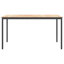 Solid Wood Top Metal Base Dining Table-41328898-41328899-41328897