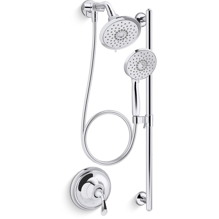 Kohler Forté Performance Showering Kit, 2.5 GPM Multifunction Showerhead and Handshower Package, Three Spray Settings
