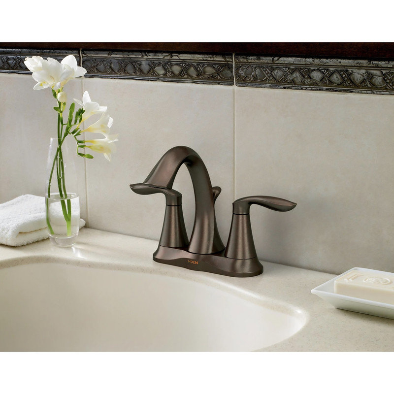 Eva Centerset Bathroom Faucet with Drain Assembly, Oil Rubbed Bronze