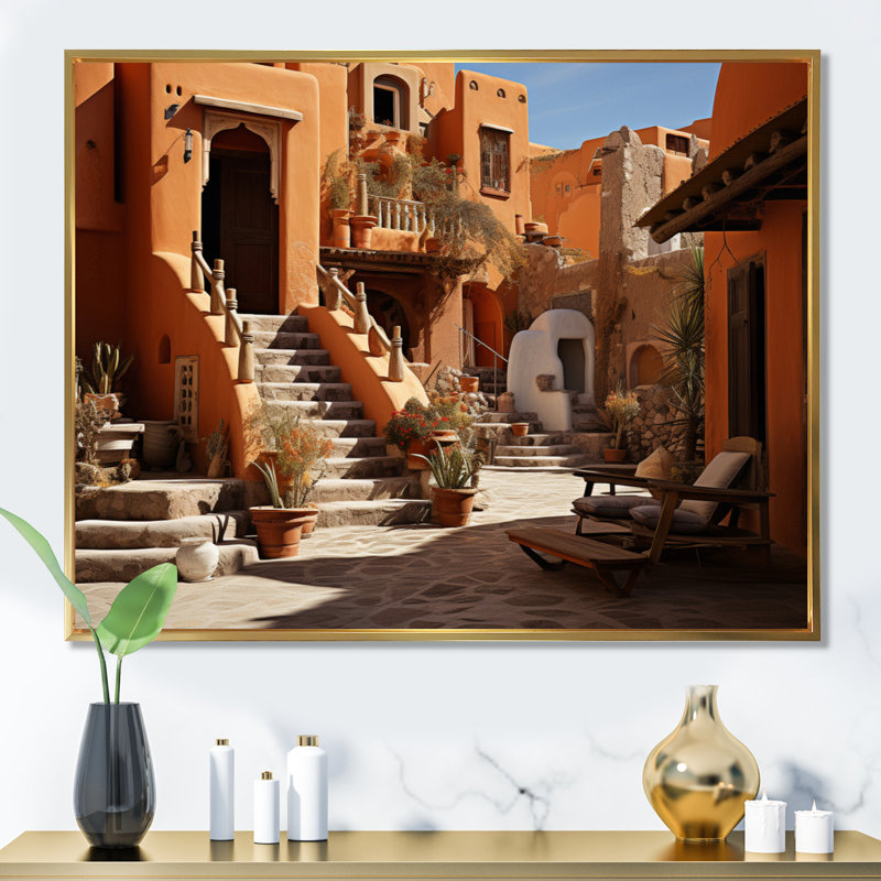 Égypte, Essence de Nubie I - reproduction sur toile, H 12 po x l 20 po x P 1 po, Cadre flottant doré