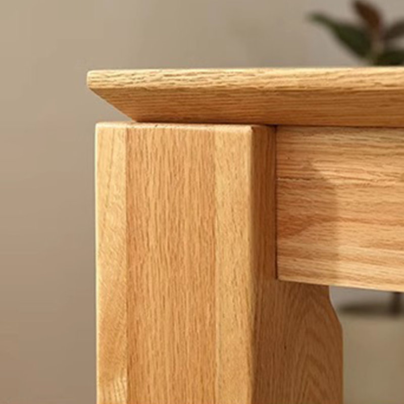 Tuney Oak Solid Wood Dining Table, 29.52"H x 55.11"L x 31.49"W