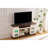 Farmhouse Fireplace TV Stand With Roman Column Styling, Up To 80-Inch TV, 70-Inch Modern Tall Entertainment Center With LED Lights, Living Room Media Console-731866829