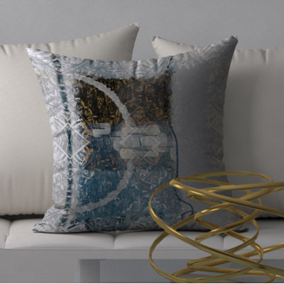 Abstract Reversible Throw Pillow