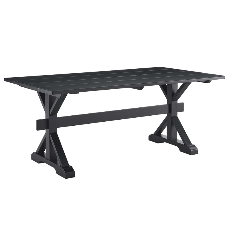 Table de salle à manger en bois 71 "Modway Windchime, Noir
