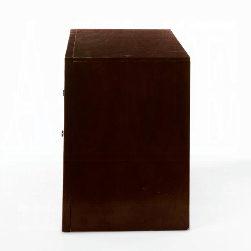 Ensemble de chambre à coucher pour très grand lit 2 pièces, rangement brun, table de chevet