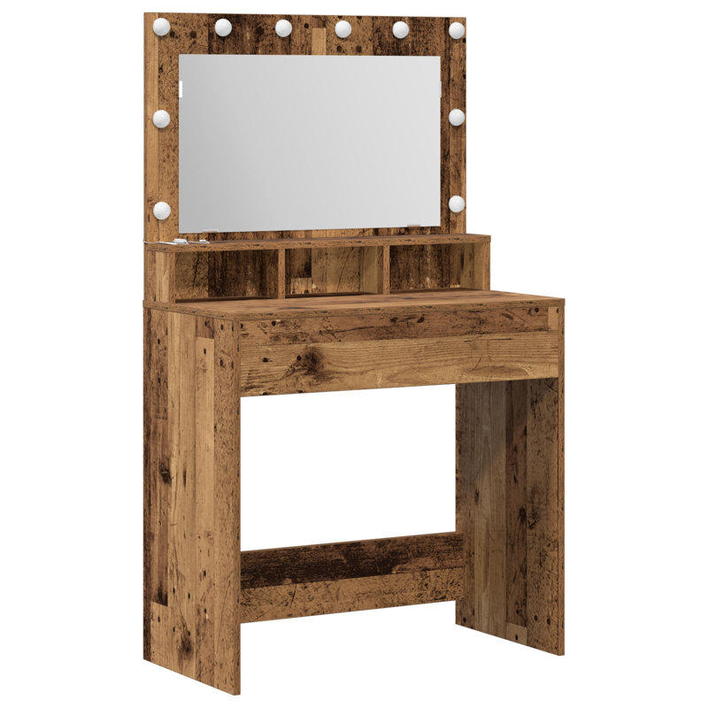 Vanity Table Rectangular, Old Wood