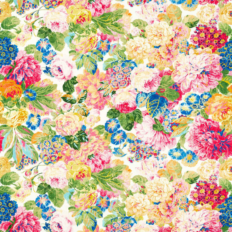 Very Rose and Peony Fabric, Multi