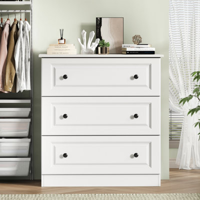 3 Drawer 29.5'' W Modern Dresser Wood Dresser For Bedroom