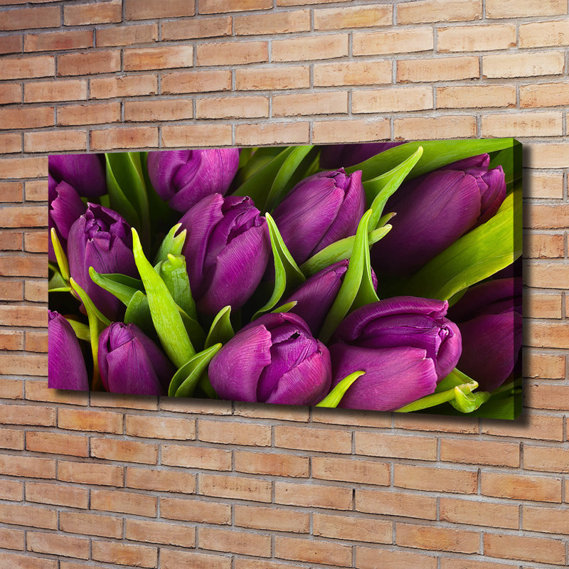 Purple Tulips - Wrapped Canvas Print