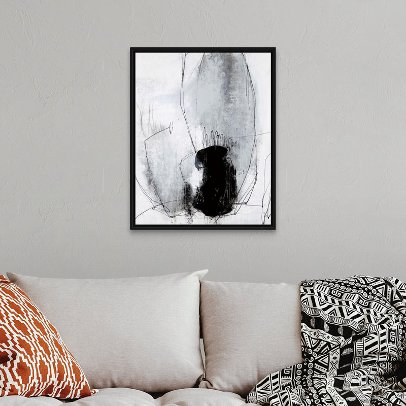 Reproduction d’art sur toile, "descendance I" par Joshua Schicker, H 22 po x l 18 po x P 1,75 po, Cadre flottant noir
